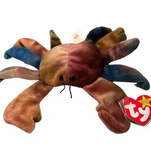 TY Beanie Babies Tie Dyed Claude the Crab NWMT